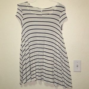 navy and white tshirt dress!